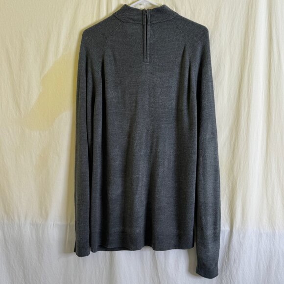 Drapers & Damons Back Zip Mock Neck Gray Sweater Women's Plus Size 1X Acrylic - Picture 3 of 6